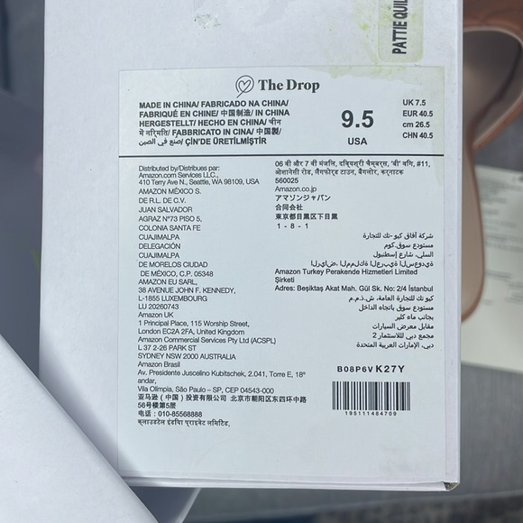 The Drop Pattie High Block-Heeled Mule Sandal NIB - Picture 7 of 10